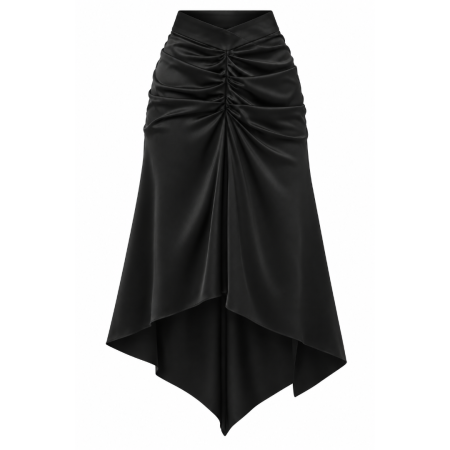 SATIN SKIRT BLACK