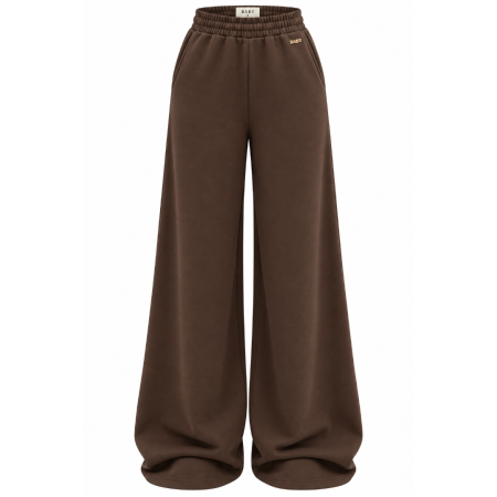 FLARED TROUSERS -BROWN
