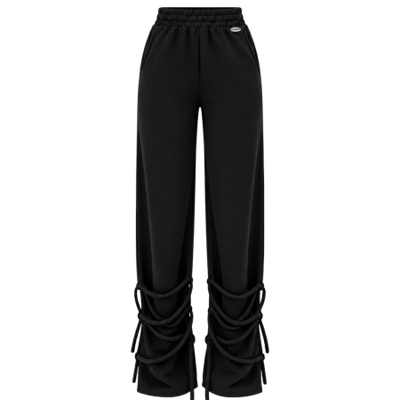 TIE PANTS -BLACK