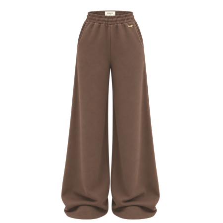FLARED TROUSERS -BROWN