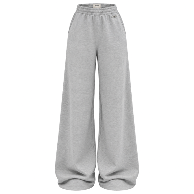 FLARED TROUSERS -LIGHT GREY