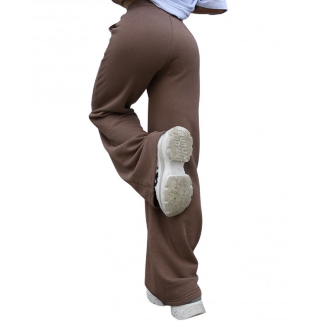 FLARED TROUSERS -BROWN