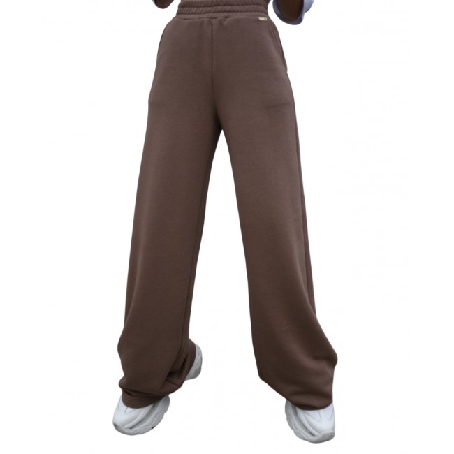 FLARED TROUSERS -BROWN