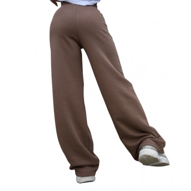 FLARED TROUSERS -BROWN