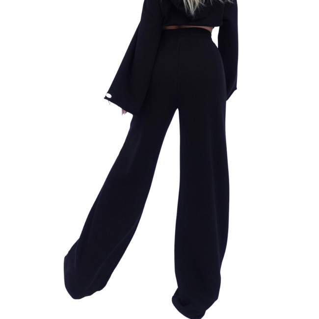 FLARED TROUSERS -BLACK